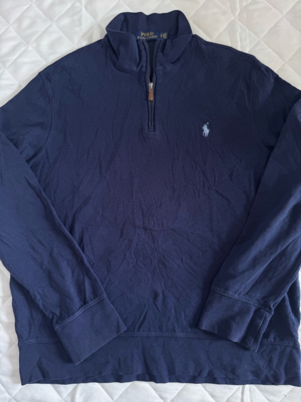 Polo by Ralph Lauren Navy Long-Sleeve Half-Zip Sweater